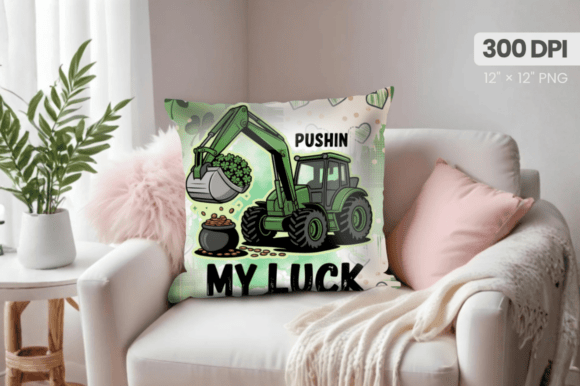 Download Pushin’ My Luck Funny Irish Tractor Pill - Luck Collection