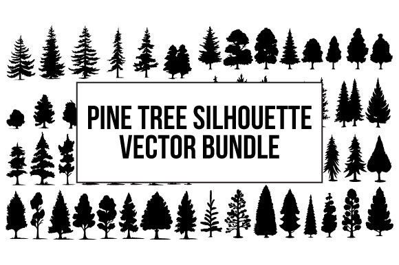 Download Pine Tree Silhouette Vector Bundle - Vector bundle Collection