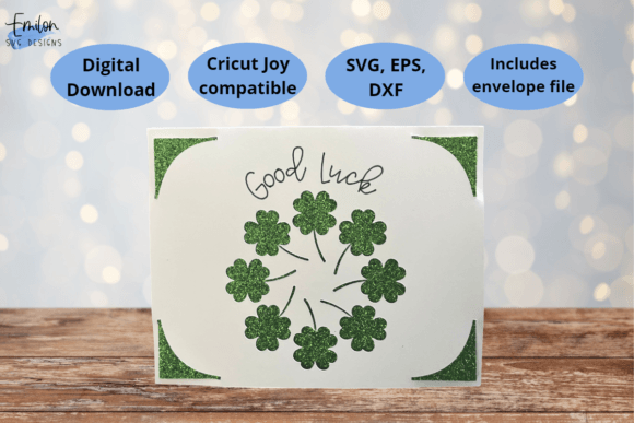 Download Good Luck Insert Card SVG Cut File - Luck Collection