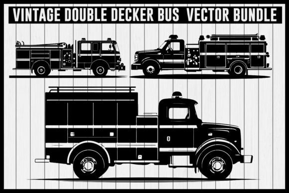 Download Vintage Bus &amp; Fire Truck Vector Bundle | - Vector bundle Collection