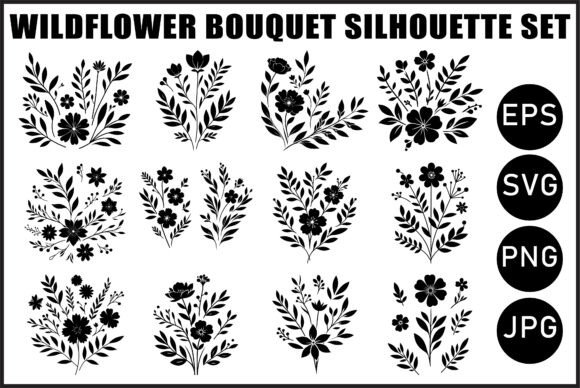 Download Black Wildflower Bouquet Vector Bundle - Vector bundle Collection