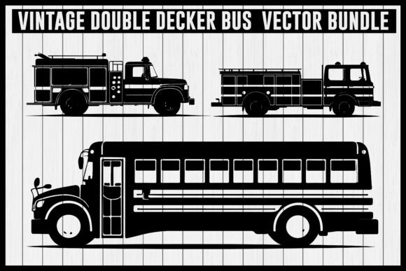 Download Vintage Bus &amp; Fire Truck Vector Bundle | - Vector bundle Collection