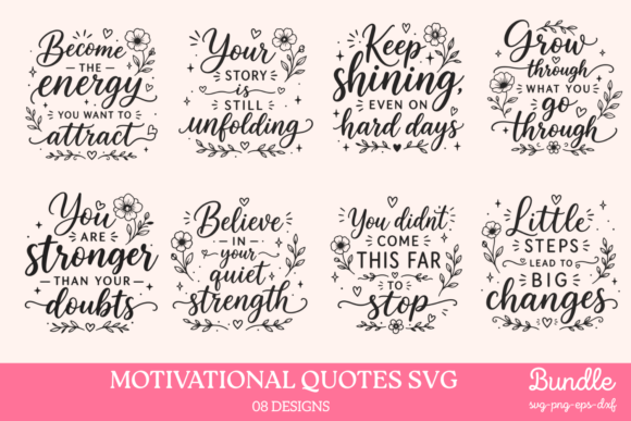 Download Motivational Quotes SVG Bundle - Motivational quotes Collection