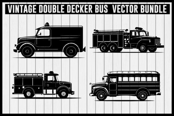 Download Vintage Bus &amp; Fire Truck Vector Bundle | - Vector bundle Collection