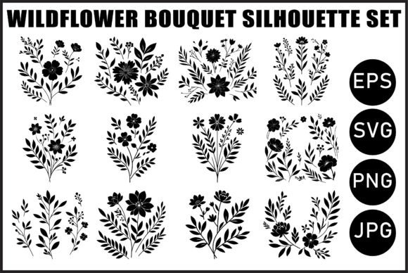 Download Black Wildflower Bouquet Vector Bundle - Vector bundle Collection
