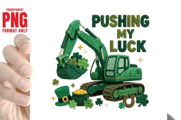 Download Pushing My Luck Faux Yarn Crochet PNG - Luck Collection
