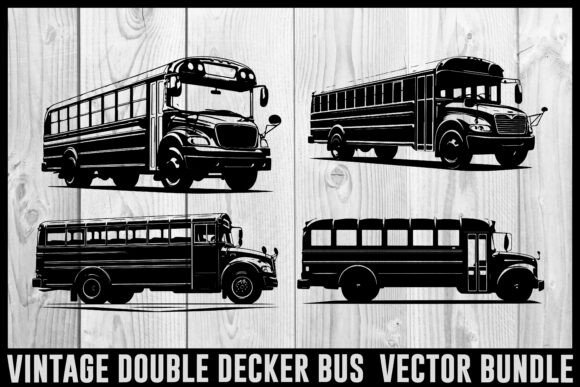 Download Vintage Bus &amp; Fire Truck Vector Bundle - Vector bundle Collection
