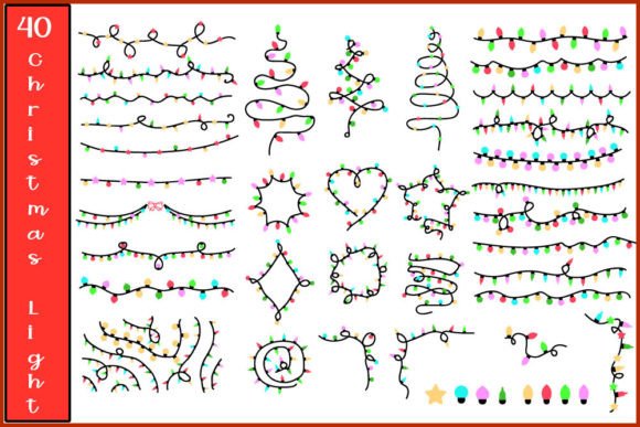 Download Christmas Lights SVG PNG Vector Bundle - Vector bundle Collection