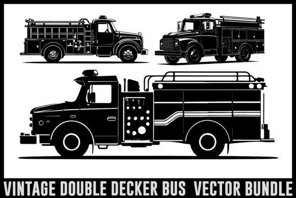 Download Vintage Bus &amp; Fire Truck Vector Bundle | - Vector bundle Collection