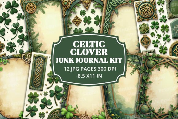 Download Celtic Clover Mini Junk Journal Kit - Premium Resources